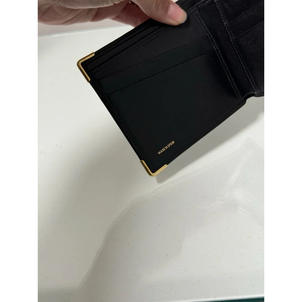 Givenchy Men's Black Leather Slim Bi Fold Wallet Spain Luxury Designer Logo